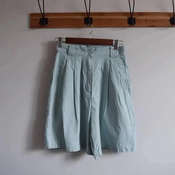 Carol Horn Workshop Linen Trouser Shorts - Picture 1 of 4